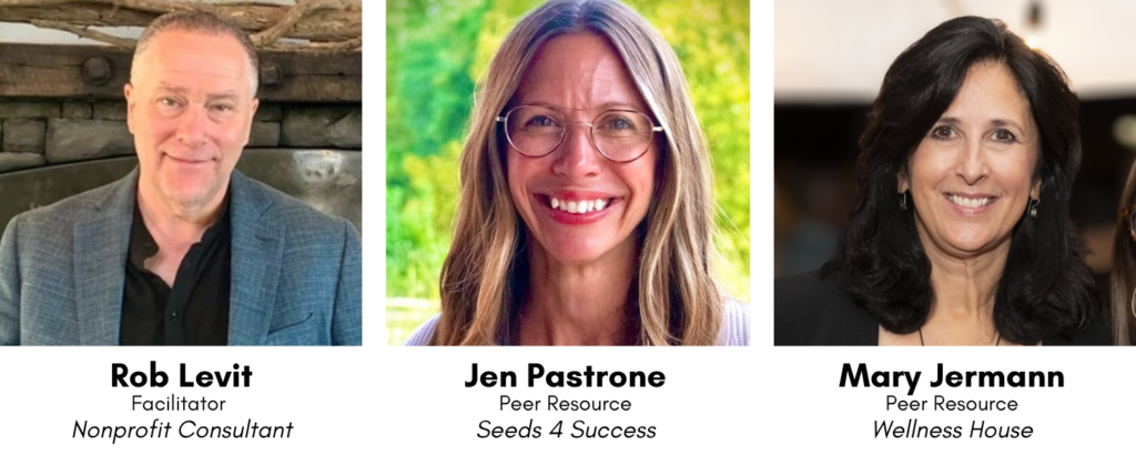 Headshots of Rob Levit, Jen Pastrone, Mary Jermann
