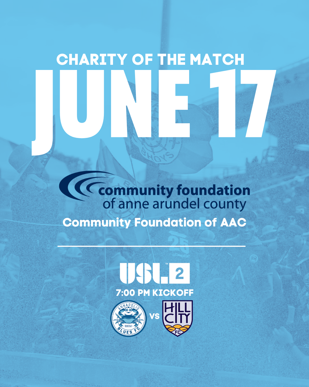 CFAAC Charity of the Match: Annapolis Blues FC vs. Hill City FC